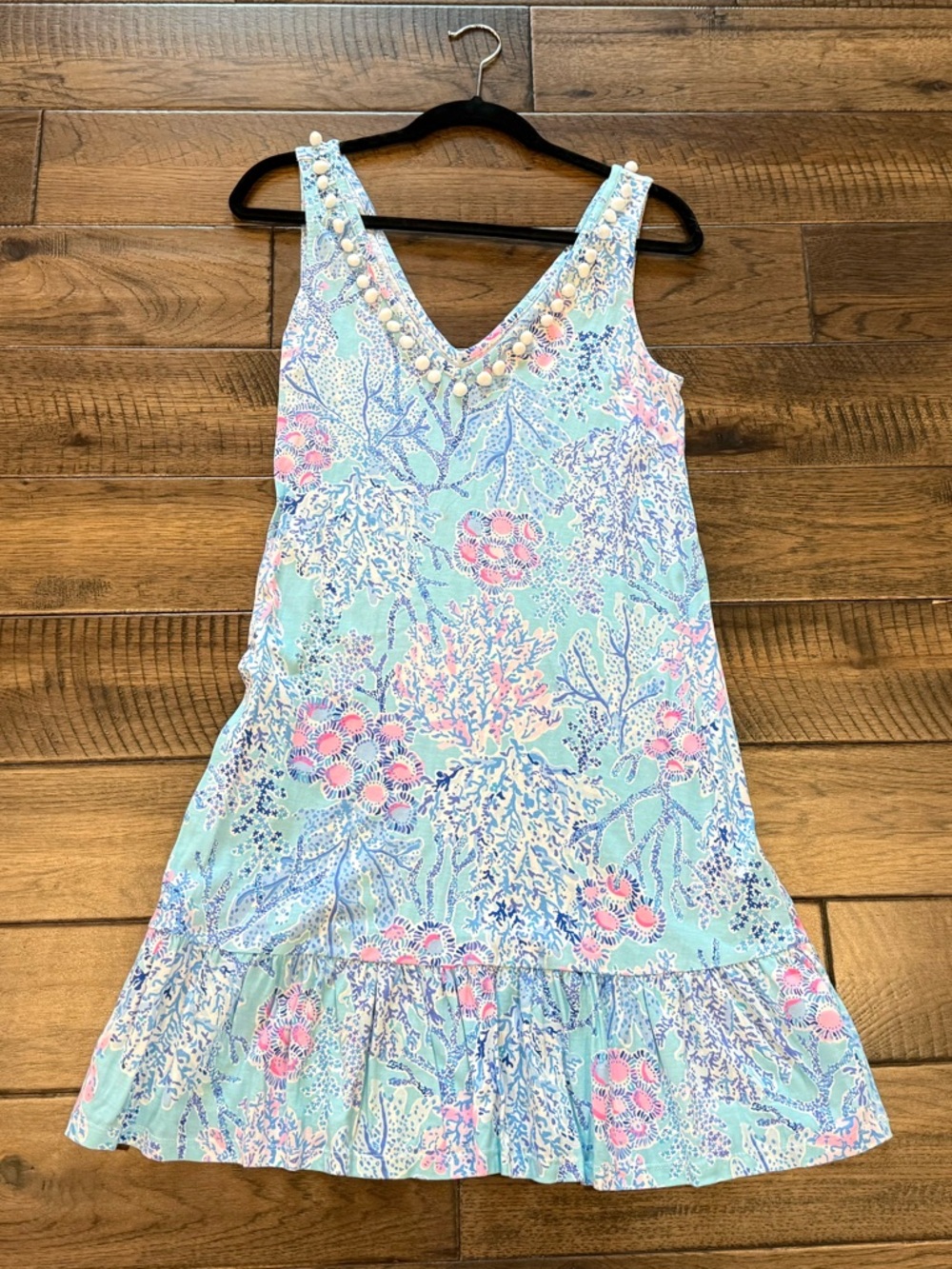 Lilly Pulitzer Women’s Blue & Pink Floral Dress, Size Small